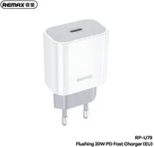 Ładowarki do telefonów - ŁAD SIEC 1xTYPE-C REMAX WHITE RP-U79 PD 20W BIAŁA - miniaturka - grafika 1