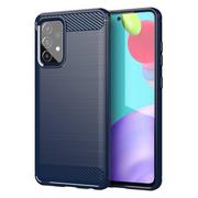 Etui i futerały do telefonów - Carbon Case elastyczne etui pokrowiec Samsung Galaxy A52s 5G / A52 5G / A52 4G niebieski - miniaturka - grafika 1