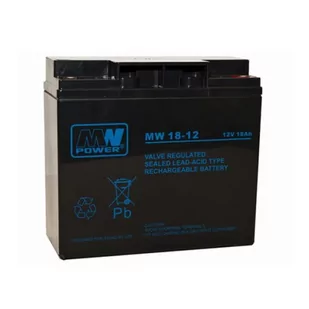 MW Power Akumulator AGM MWP 18-12 12V 18Ah MWP 18-12 - Akumulatory ogólnego zastosowania - miniaturka - grafika 1