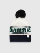 Czapki męskie - 4F Czapka zimowa z pomponem chłopięca - granatowa Uniwersalny - miniaturka - grafika 1