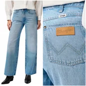 Spodnie damskie - Wrangler WORLD WIDE luźne szerokie damskie spodnie jeansowe palazzo W26 L30 - miniaturka - grafika 1