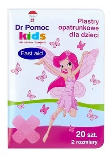 Dr Pomoc, plastry opatrunkowe dla dziewczynek, 20 szt. - Apteczki i materiały opatrunkowe - miniaturka - grafika 1