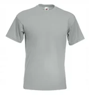 Koszulki męskie - T-shirt Gruba Koszulka Męska 100% Bawełna Fruit Loom 610440 SZARA XXL - miniaturka - grafika 1