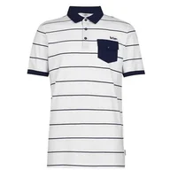 Koszulki męskie - Lee Cooper biała koszulka polo męska w granatowe paski, Rozmiar L - miniaturka - grafika 1
