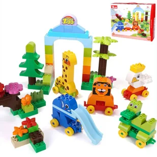 Klocki edukacyjne Wange DUBIE 640 – Parada Zwierząt, 96 elementów - Klocki - miniaturka - grafika 1