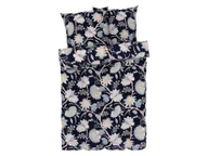 Pościel - LIVARNO home Pościel z mikrowłókna satynowego, 160 x 200 cm (kwiaty/granatowe) - miniaturka - grafika 1