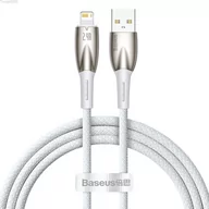 Kable USB - Baseus Glimmer Series kabel z szybkim ładowaniem USB-C - Lightning 480Mb/s 2.4A 1m biały - miniaturka - grafika 1
