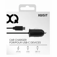 Ładowarki samochodowe - Xqisit Ładowarka samochodowa 29288 Car Charger 2.4A Type C 2.0 Czarny  2.4A 2.0 - miniaturka - grafika 1