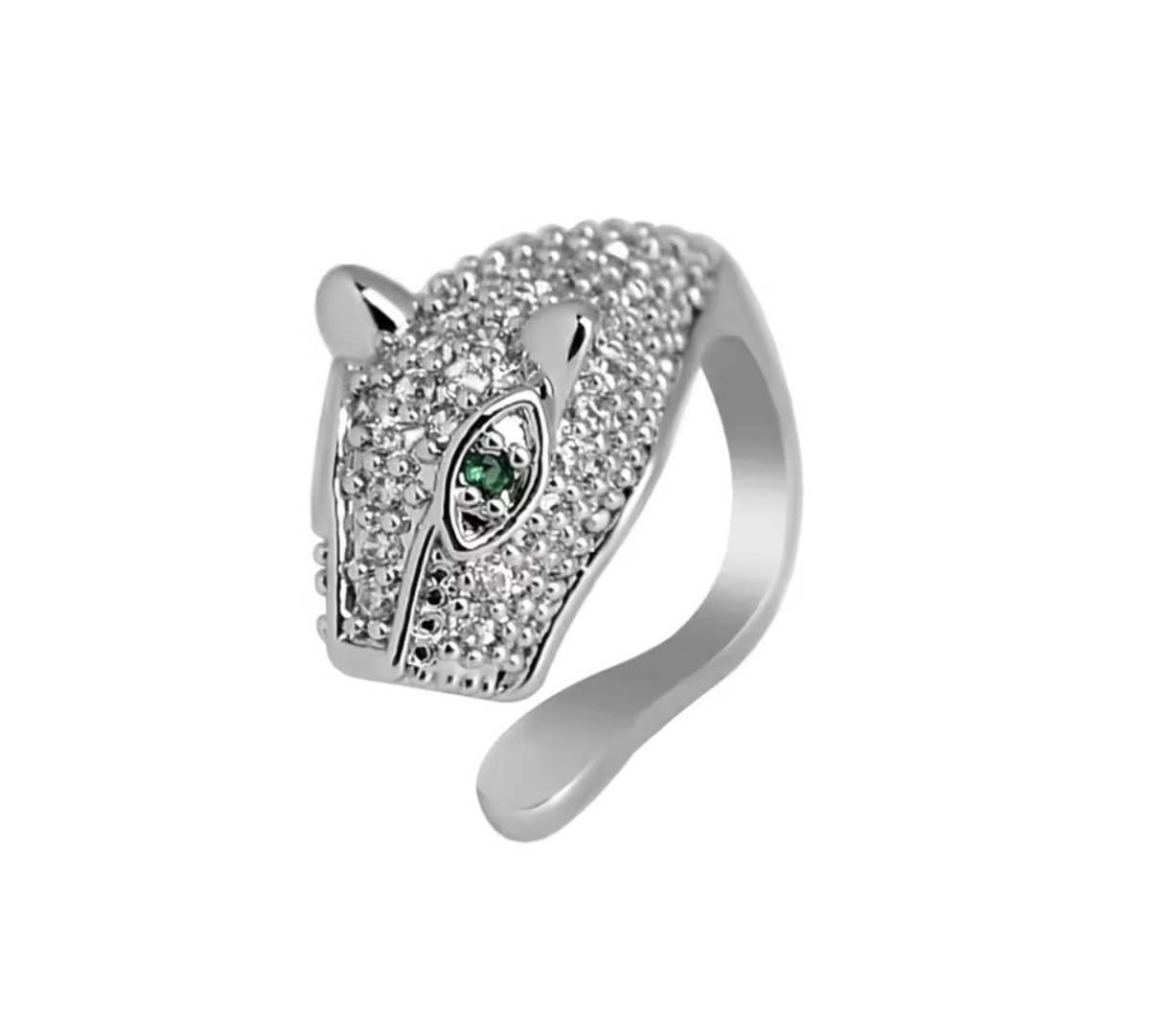 Nausznica srebrna Panthera Emerald