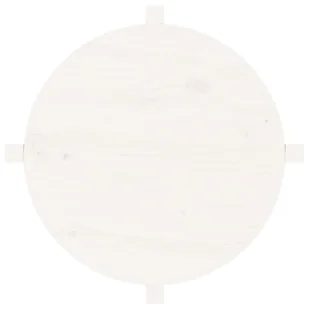 Stolik kawowy, biały, Ø 62,5x45 cm, lite drewno sosnowe Lumarko - Ławy i stoliki kawowe - miniaturka - grafika 7