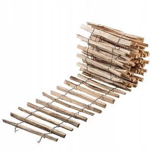 Płot Drewniany Ogrodzenie Leszczynowe 500x60 4-6cm - Ogrodzenia - miniaturka - grafika 1
