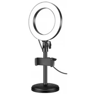 Selfie stick - Lampa Led Pierścieniowa Selfie Vlog Zdjęcia Uchwyt - miniaturka - grafika 1