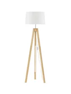 Lampy stojące - Luces Exclusivas ABOCHO LE43445 Lampa podłogowa drewniana o trójnogim stelażu i cylindrycznym kloszu Elegancka lampa - miniaturka - grafika 1