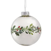 Bombki - Bombka srebrna dekorowana 8 cm VILLA ITALIA - miniaturka - grafika 1