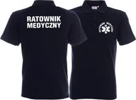 Odzież robocza - Promostars LPP - Koszulka Polo męska RATOWNIK MEDYCZNY granatowa - miniaturka - grafika 1