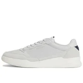 Buty sportowe męskie - Buty Tommy Hilfiger Elevated Cupsole Leather Mix FM0FM04358-PSU - szare - miniaturka - grafika 1