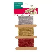 Craft With Fun Taśma ozdobna brokatowa 3mix x 5m - Scrapbooking - miniaturka - grafika 1