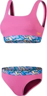 Stroje kąpielowe - Speedo Damski Strój kąpielowy TEXTD DEEP U-BK 2PC AF - miniaturka - grafika 1