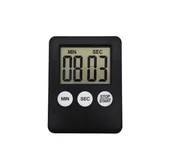 Przybory do gotowania - AG674 Minutnik na magnes czarny - miniaturka - grafika 1