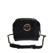 Torebki damskie - Torebka listonoszka Monnari czarna pikowana łańcuszek klasyczna - miniaturka - grafika 1