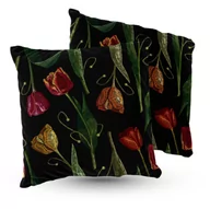 Poduszki dekoracyjne - Poduszka welur tulipany - miniaturka - grafika 1