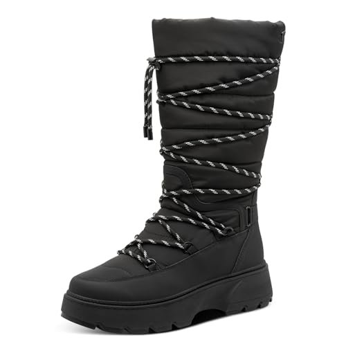 Tamaris Damskie WL Long Boot 1-26615-45 śniegowce, czarne, 37 EU, czarny, 37 EU
