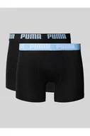 Majtki damskie - Obcisłe bokserki z elastycznym paskiem z logo w zestawie 2 szt - Puma - miniaturka - grafika 1