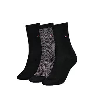 Tommy Hilfiger Skarpety damskie w pudełku prezentowym, Czarny, 36-38 EU - Skarpetki damskie - miniaturka - grafika 1