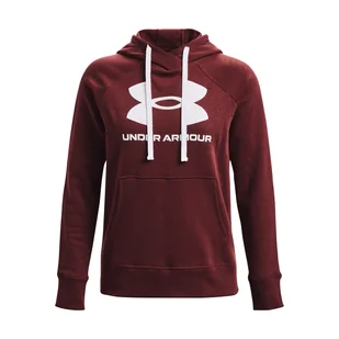 Damska Bluza UNDER ARMOUR RIVAL FLEECE LOGO HOODIE 1356318-690 – Czerwony - Bluzy damskie - miniaturka - grafika 1