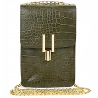 Nerki - TOREBKA SASZETKA DAMSKA ETUI NA TELEFON PORTFEL MINI LISTONOSZKA ZIELONY - miniaturka - grafika 1