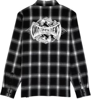 Koszule męskie - koszula męska INDEPENDENT LEGACY SHIRT Black Grey - grafika 1