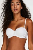 Biustonosze - Hunkemöller Usztywniony biustonosz z fiszbinami Angie bez ramiączek Biały - miniaturka - grafika 1