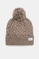 Czapki damskie - Pepe Jeans czapka WALLIS HAT kolor brązowy z grubej dzianiny PL040353 - miniaturka - grafika 1