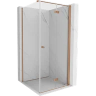 Kabiny prysznicowe - Mexen Mist-F kabina prysznicowa składana prawa 85 x 85 cm, transparent, miedź szczotkowana - 8A6T-085-085-65-00-P - miniaturka - grafika 1