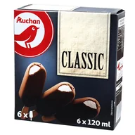 Lody i desery lodowe - Auchan - Lody śmietankowo waniliowe w czekoladzie mlecznej - miniaturka - grafika 1