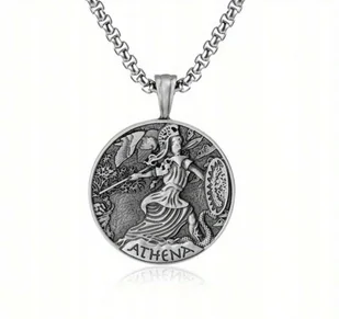 Naszyjnik wisiorek Bogini Athena Atena Starożytna Mitologiczna Grecka Y2K - Wisiorki - miniaturka - grafika 1