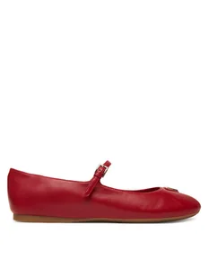Guess Baleriny FLTKLD LEA02 Czerwony - Baleriny - miniaturka - grafika 1