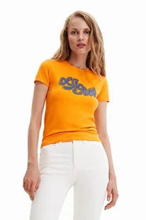 Desigual T-shirt damski, pomarańczowy, XL - Koszulki i topy damskie - miniaturka - grafika 1
