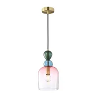Lampy sufitowe - Manso lampa wisząca 1xE14 złota PND-37462B-MC-GD - miniaturka - grafika 1