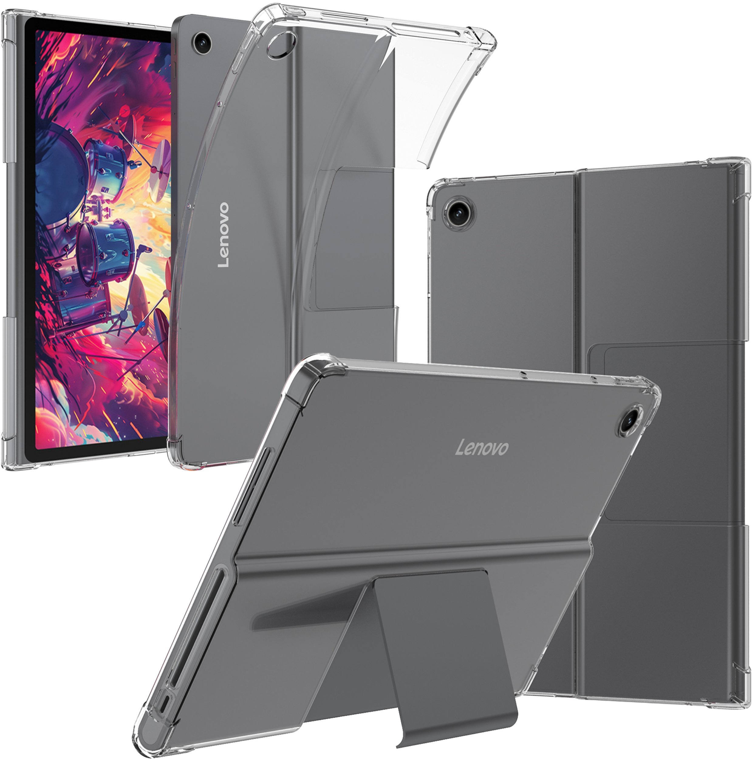 Etui na tablet 4kom.pl Etui do Lenovo Tab Plus 11 / 11 5 2024 - silikonowe plecki przezroczyste case obudowa pokrowiec lenovo tab plus