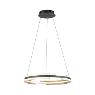 Paul Neuhaus Inteligentna lampa wisząca czarna z mosiądzem  w tym ściemnialna dioda LED - Nikki - Lampy sufitowe - miniaturka - grafika 1