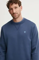Bluzy męskie - G-Star Raw bluza męska kolor niebieski gładka - miniaturka - grafika 1