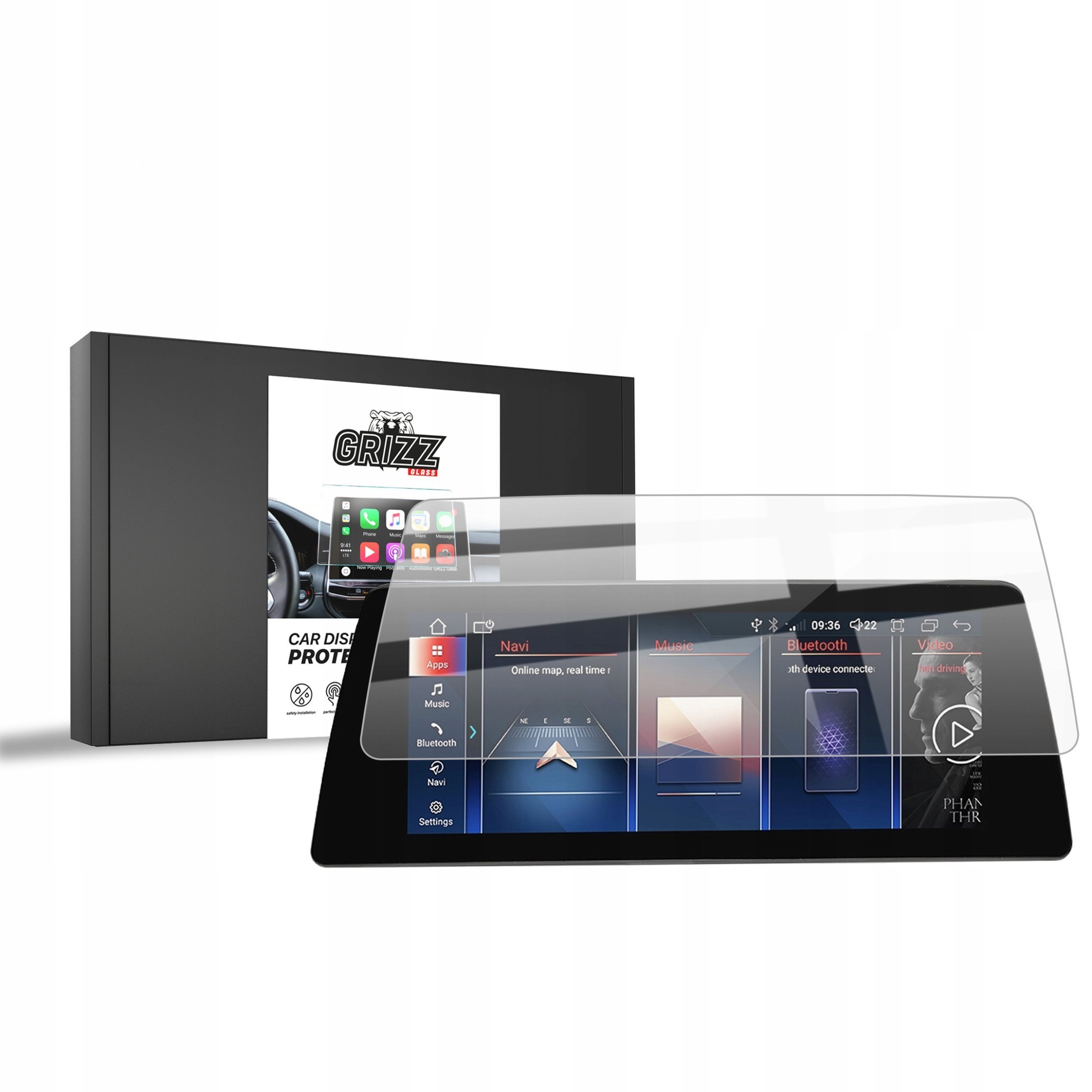 GrizzGlass Folia ceramiczna CarDisplay Protection do radia samochodowego Android BMW 2 F22 F23 10,25