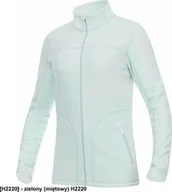 Bluzy damskie - Ardon ARDON JOFLEX - Damska bluza polarowa stójka 2 kieszenie ozdobne płaskie ozdobne 100% poliester fleece, 280 g/m2 - zielony miętowy H2220 3XL - miniaturka - grafika 1