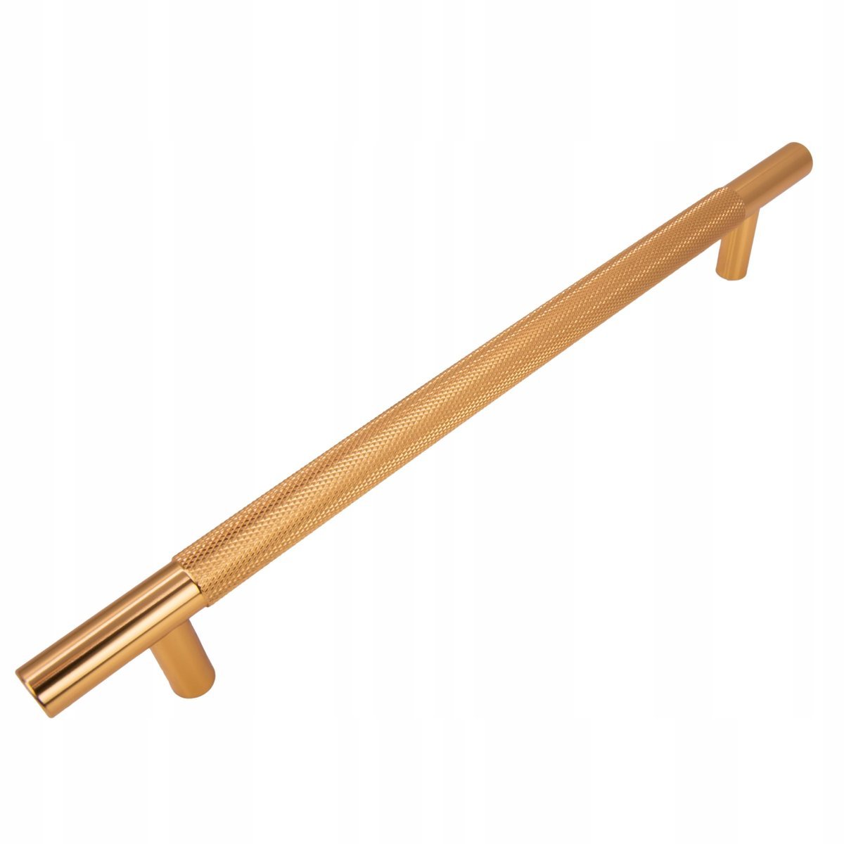 Uchwyt meblowy reling ryflowany 192 mm złoty Metalowy uchwyt do szafki