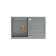 Zlewozmywaki - Quadron HB8203U5-C1_P2O Morgan 111 Silver stone (szary/miedziany) - miniaturka - grafika 1