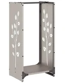 Akcesoria kominkowe - Elior Stojak na drewno opałowe srebrny R9-N66 - miniaturka - grafika 1