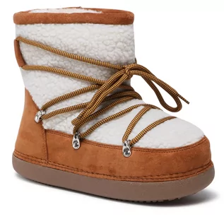 Śniegowce damskie - Buty DEEZEE - WS19002-03 Camel - grafika 1