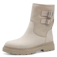 Kozaki damskie - Tamaris Comfort damskie buty z podszewką WarmInsole, Tex i Extra Grip, modne kozaki, kość słoniowa, 42 EU, kość słoniowa, 42 EU - miniaturka - grafika 1