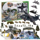 Zabawki militarne - Duża Baza Wojskowa Lotnisko Pojazdy Myśliwce Radar - miniaturka - grafika 1